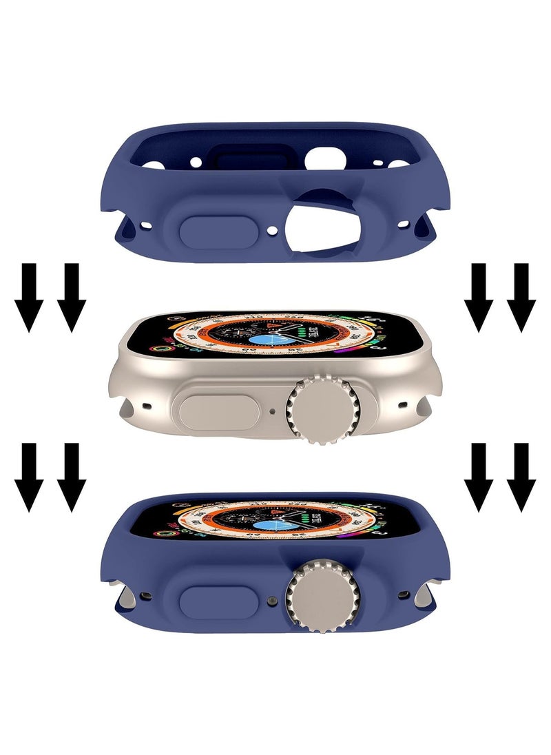 Generic - Compatible with Apple Watch Ultra 49 mm case All-Round Shockproof TPU Silicone Protective Cover Bumper Shock-Absorbing Scratch-Resistant Protective case for Apple Watch Ultra 49 mm (Blue) - Image 1