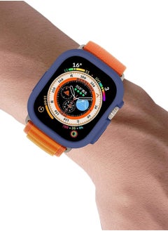 Generic Compatible with Apple Watch Ultra 49 mm case All-Round Shockproof TPU Silicone Protective Cover Bumper Shock-Absorbing Scratch-Resistant Protective case for Apple Watch Ultra 49 mm (Blue)  - Image 5