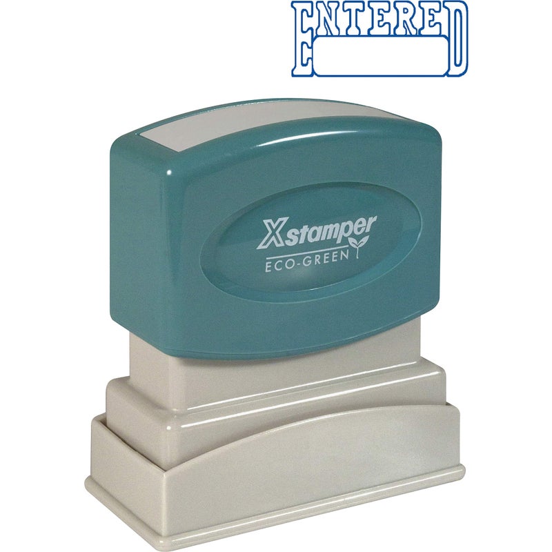 Xstamper SHACHIHATA INC Entered Ink Stamp, 1/2 x 1-5/8 Inches, Blue Ink (XST1205) - Image 4