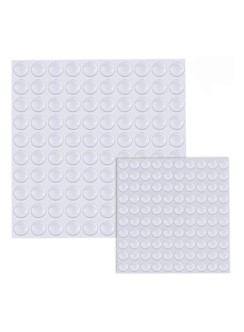 SYOSI Clear Rubber Feet Bumper Pads Clear Adhesive Bumper Pads Self Stick Bumpers Door Buffer Pads Noise Dampening for Cupboard Drawers Glass Tops Picture Frames 200Pcs - Image 1