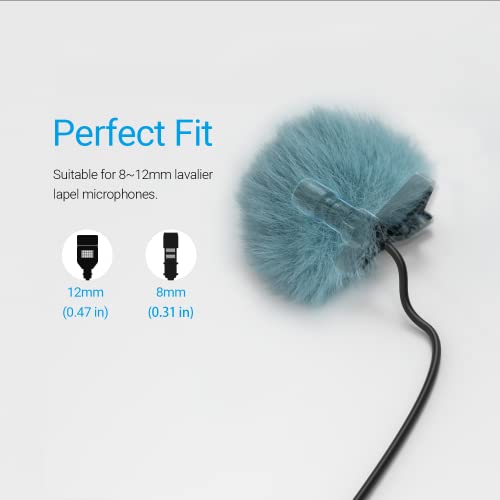 Cubilux Wind Muff (Dead cat) for lavalier Lapel Microphone, Outdoor Furry Windscreen for Mini Clip-On MIC, Multi-Color 9-Pack (Furry Cover, 9-Pack, Multi-Color) - Image 4