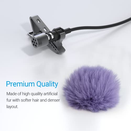 Cubilux Wind Muff (Dead cat) for lavalier Lapel Microphone, Outdoor Furry Windscreen for Mini Clip-On MIC, Multi-Color 9-Pack (Furry Cover, 9-Pack, Multi-Color) - Image 3