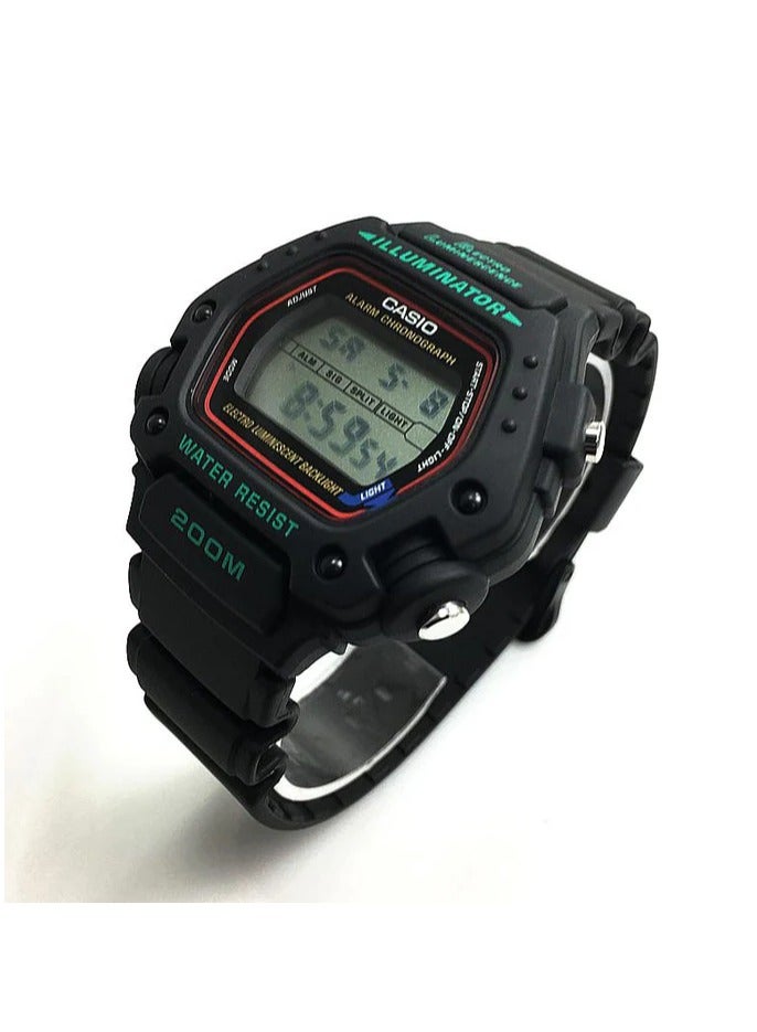 CASIO DW-290-1VS Men's Quartz Digital Watch, 47mm, Black - Image 3