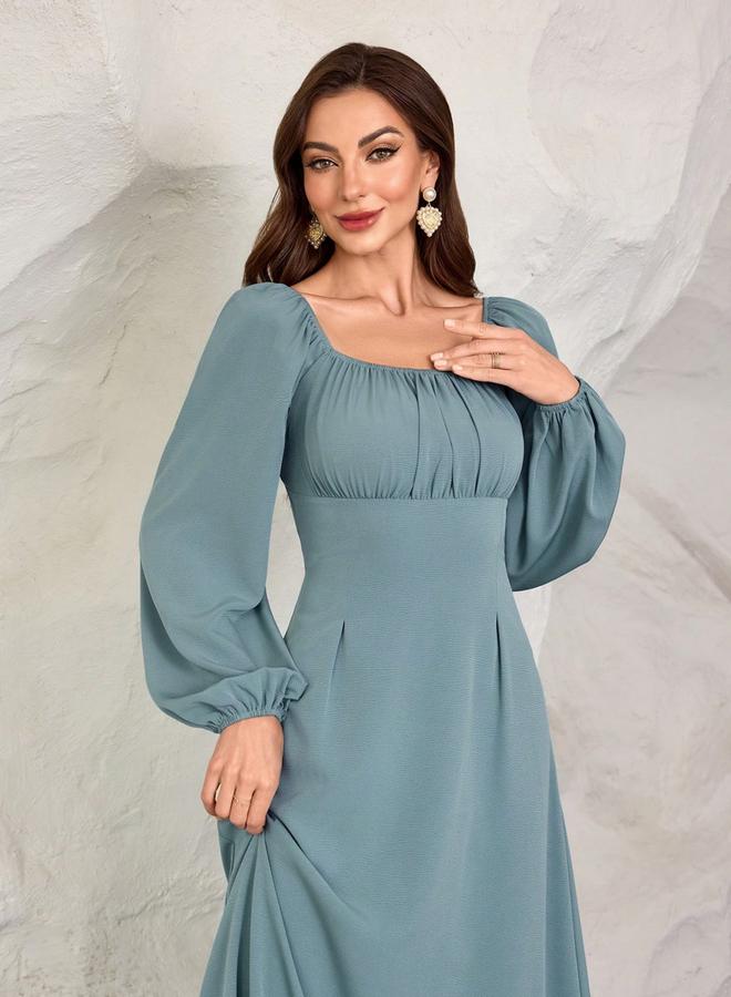 Take Two Square Neck Maxi Dress with Back Tie-Up - Image 3