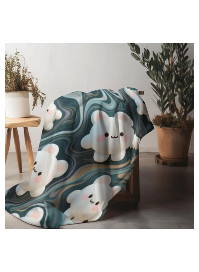 عام بطانية رقيقة من الفانيلا الكرتونية للأطفال أو الطلاب (دافئة ومريحة ومناسبة للنوم والألعاب) 100 سم * 150 سم - 141 - Image 4