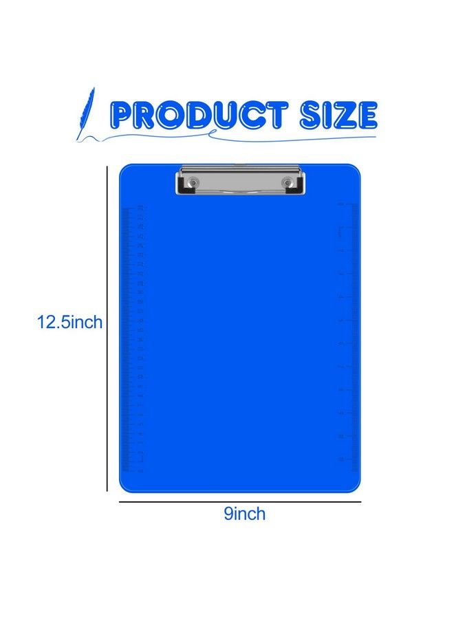 HERKKA Clipboards Herkka 15 Pack Plastic Office Clipboards Assorted Color Plastic Clipboards Low Profile Clip Standard A4 Letter Size Size 12.5 X 9 Inch - Image 3