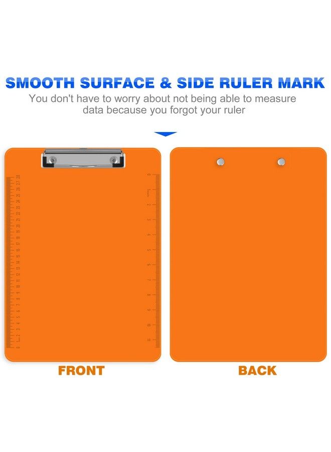 HERKKA Clipboards Herkka 15 Pack Plastic Office Clipboards Assorted Color Plastic Clipboards Low Profile Clip Standard A4 Letter Size Size 12.5 X 9 Inch - Image 5