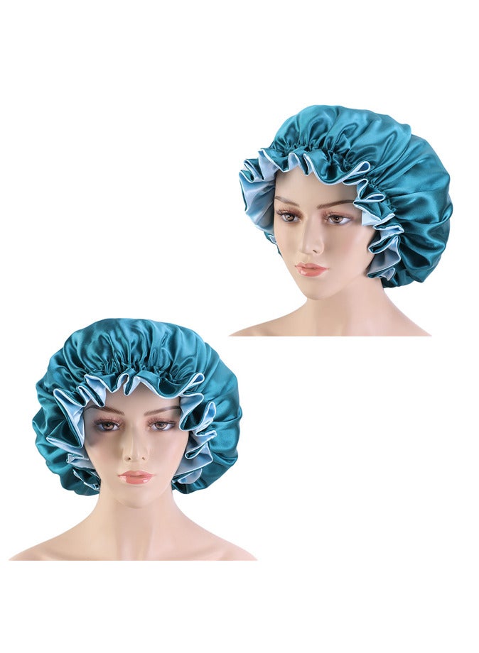 2 Piece Hair Cap Ladies Curly Sleeping Hat Hair Hat Suitable for Women and Girls - Image 2