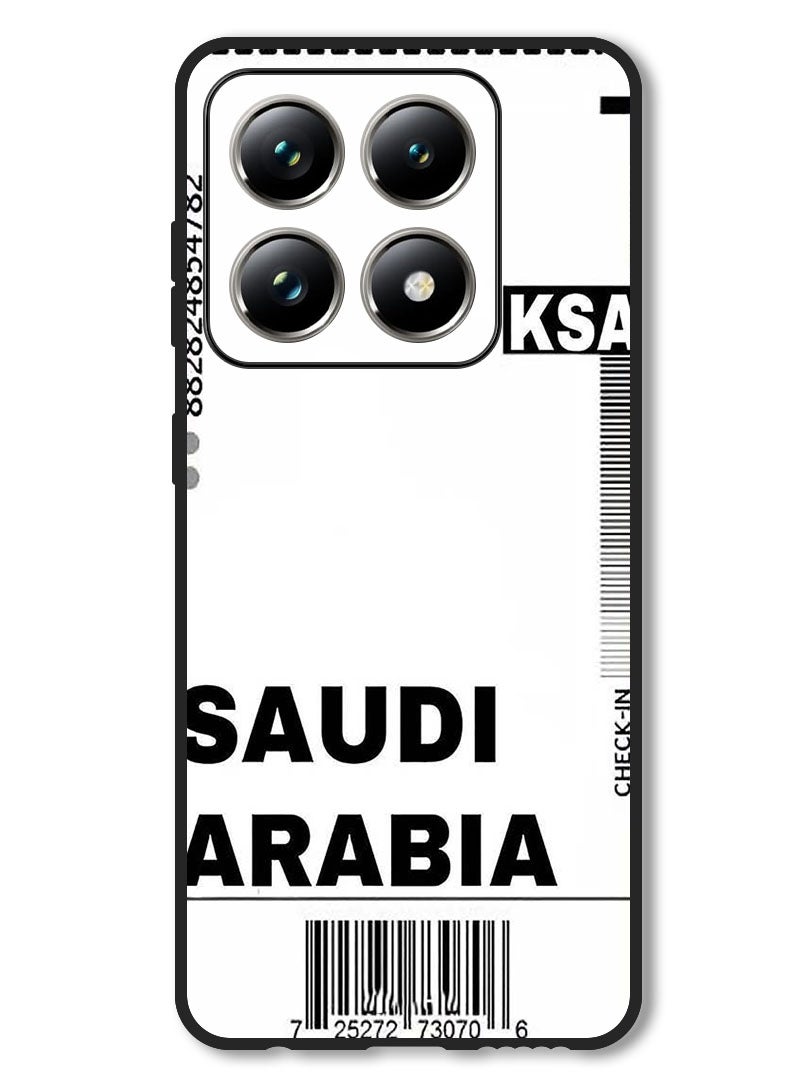 Theodor Case Compatible with Xiaomi 14T Protection Shockproof Bumper Cover Saudi boarding pass - Image 1