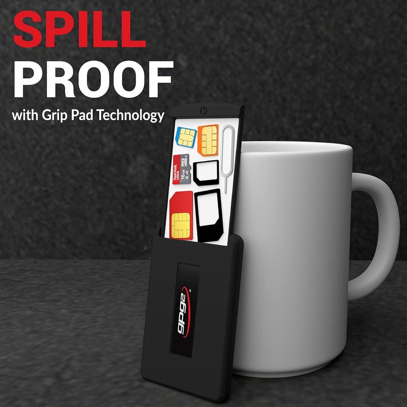 GPG2 حافظة موبايل آمنة للسفر، حافظة صلبة ومنظمة مدمجة لجميع أنواع بطاقات SIM، تشمل بطاقات Nano وMicro SD، مجموعة محولات وأداة إزالة - Image 2