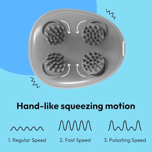 MildCares Smart Electric Head & Scalp Massager – 96 Silicone Kneading Points | Waterproof, Rechargeable Hair Massager for Growth & Stress Relief | Portable Massage Machine for Head, Neck & Shoulders (Black, 1‑Year Warranty) - Image 3