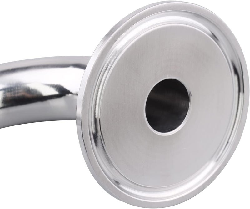 DERNORD Sanitary Hose Barb Pipe Fitting 15 Tri Clamp 505MM Ferrule 90 Degree Elbow Tube OD 58159MM 15 Triclamp - Image 5