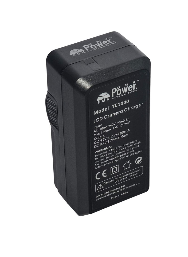 DMK Power NB-13L TC1000 LCD Battery Charger Compatible with Canon PowerShot G7X CB-2LHT - Image 2