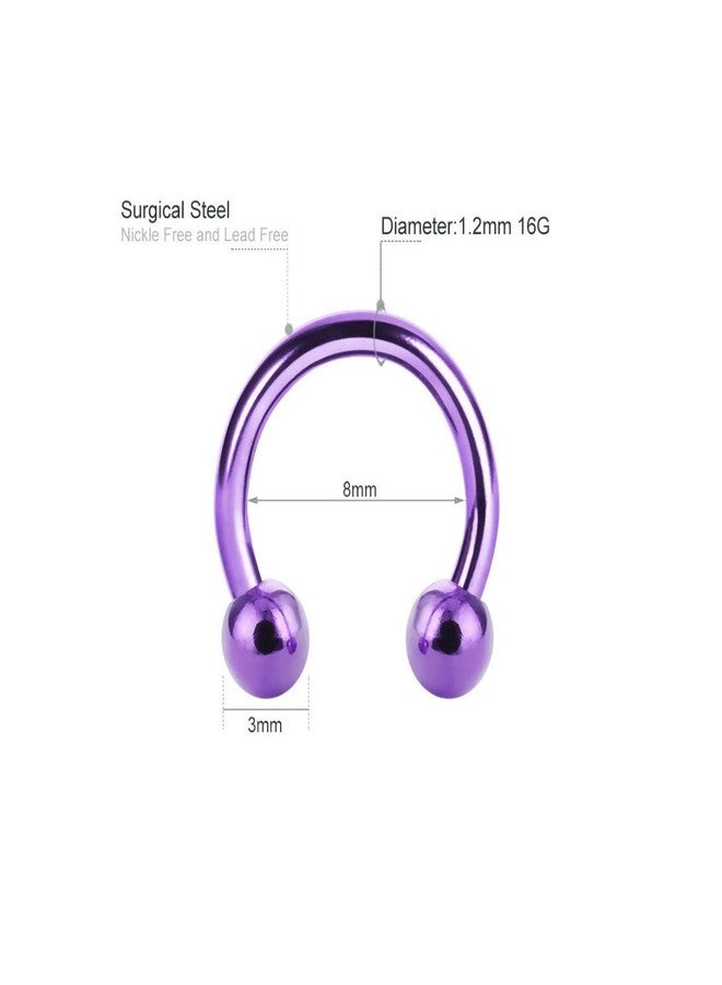 SORELLAZ Sorella'z Unisex Metal Multicolor Ear Nose Lip Cball Rings (Multicolor) - Image 2
