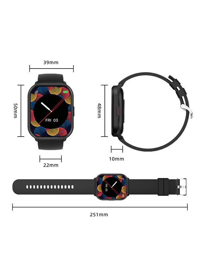 RollsTimi  Casual Smartwatch For Women Men,2.1 inch Screen Fitness Tracker, Heart Rate Sleep Monitor IP68 Waterproof Sport Smartwatch,Black - Image 2