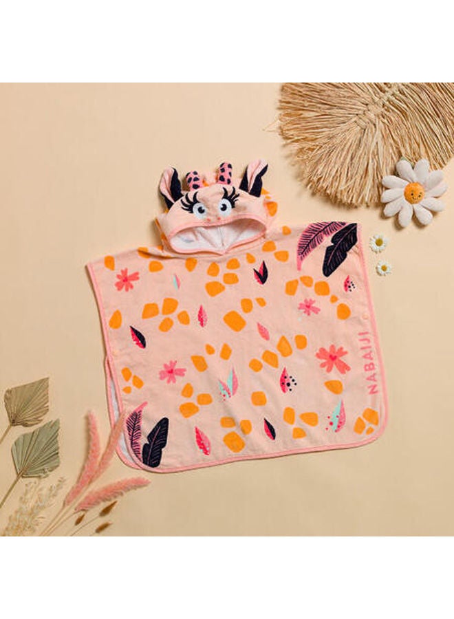 NABAIJI Bath Poncho Cotton Giraffe Print 3-5 Year - Image 3