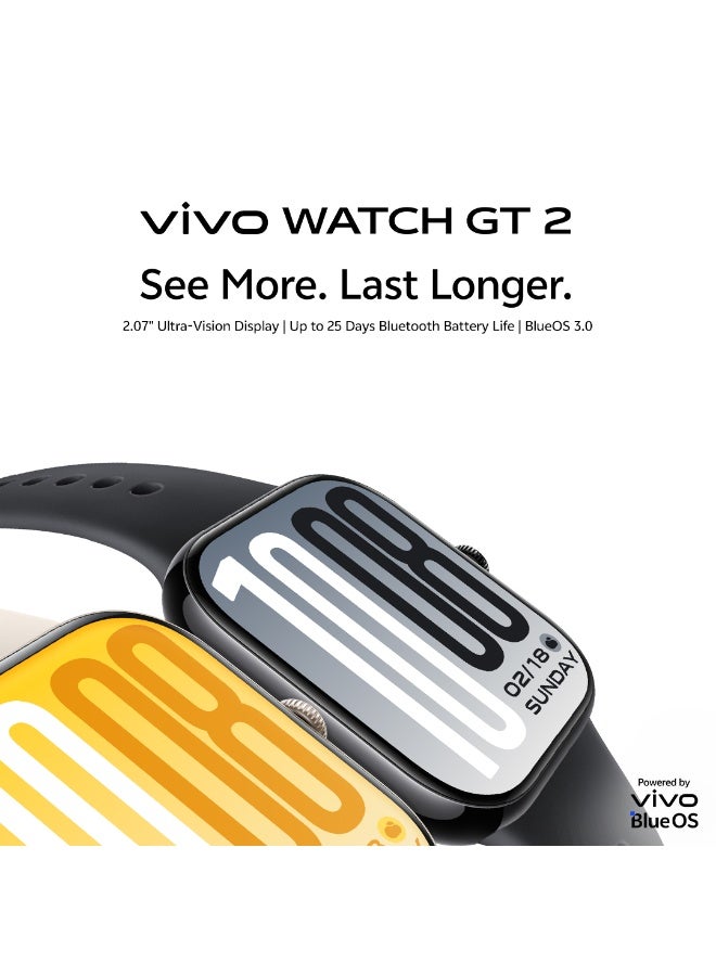 vivo WATCH GT 2-White Smart Watch with AMOLED Display, 100+ Sports Modes, Professional Racket Sports Mode, Bluetooth Calling, Smart Navigation, Fitness Tracking, Android & iOS Compatible - Image 2