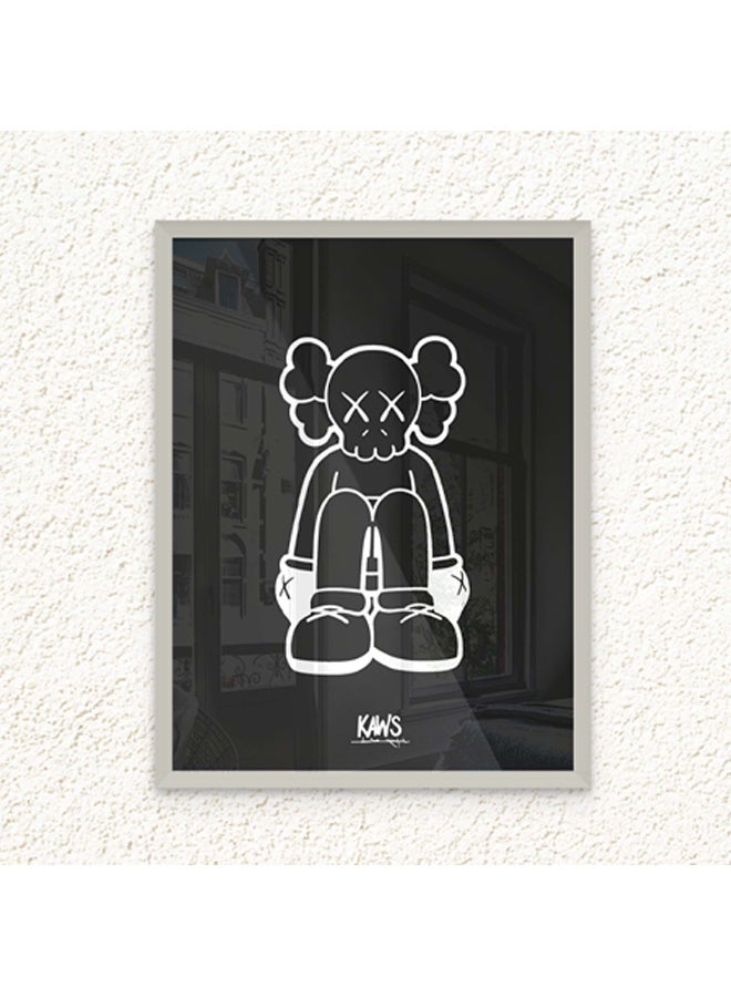 آرت دیکور  ديكور فني مؤطر بطباعة صورة فنية جميلة لفن البوب ​​KAWS، عمل فني معاصر مبدع، ديكور حائط لغرفة المعيشة وغرفة النوم والمكتب وديكور المنزل - Image 1