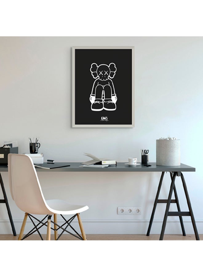 آرت دیکور  ديكور فني مؤطر بطباعة صورة فنية جميلة لفن البوب ​​KAWS، عمل فني معاصر مبدع، ديكور حائط لغرفة المعيشة وغرفة النوم والمكتب وديكور المنزل - Image 2