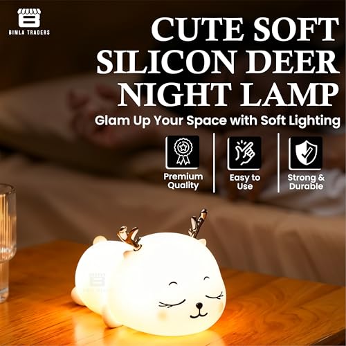CRAE Deer Night lamp for Kids, Silicone Lamp, Cute Night Lamp, Valentine Gift for Girlfriend, Birthday Gifts (Deer Lamp) - Image 2