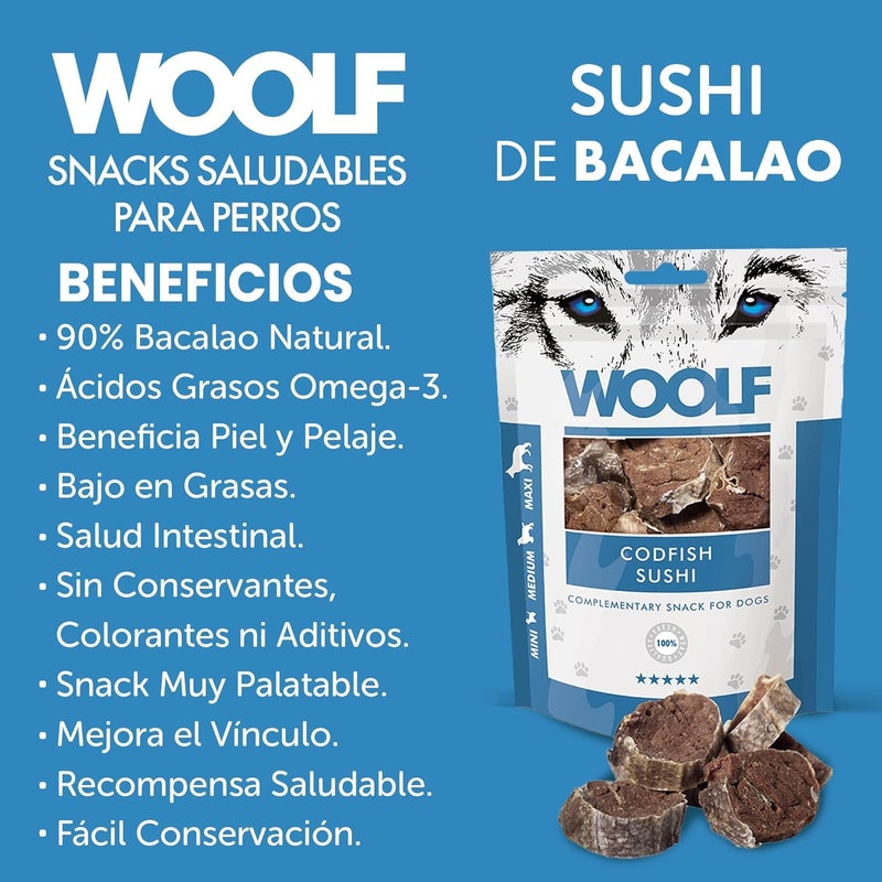 Woolf Codfish Sushi for Dog 100 g - Image 4