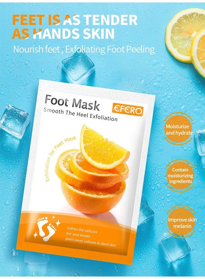 efero Foot Peeling and Exfoliating Mask, Dead Skin Removing Sock - Orange - Image 4