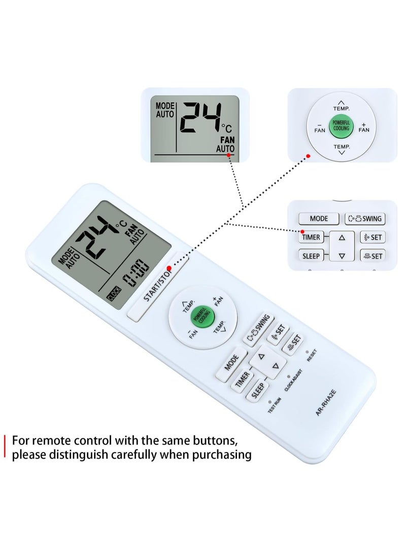 AR-RHA2E Universal Air Conditioner Remote Control – Compatible Replacement for O General AC Units – Easy-to-Use General AC Remote Controller with Long-Range IR Signal, No Setup Required, Ergonomic Design, Instant Cooling Control