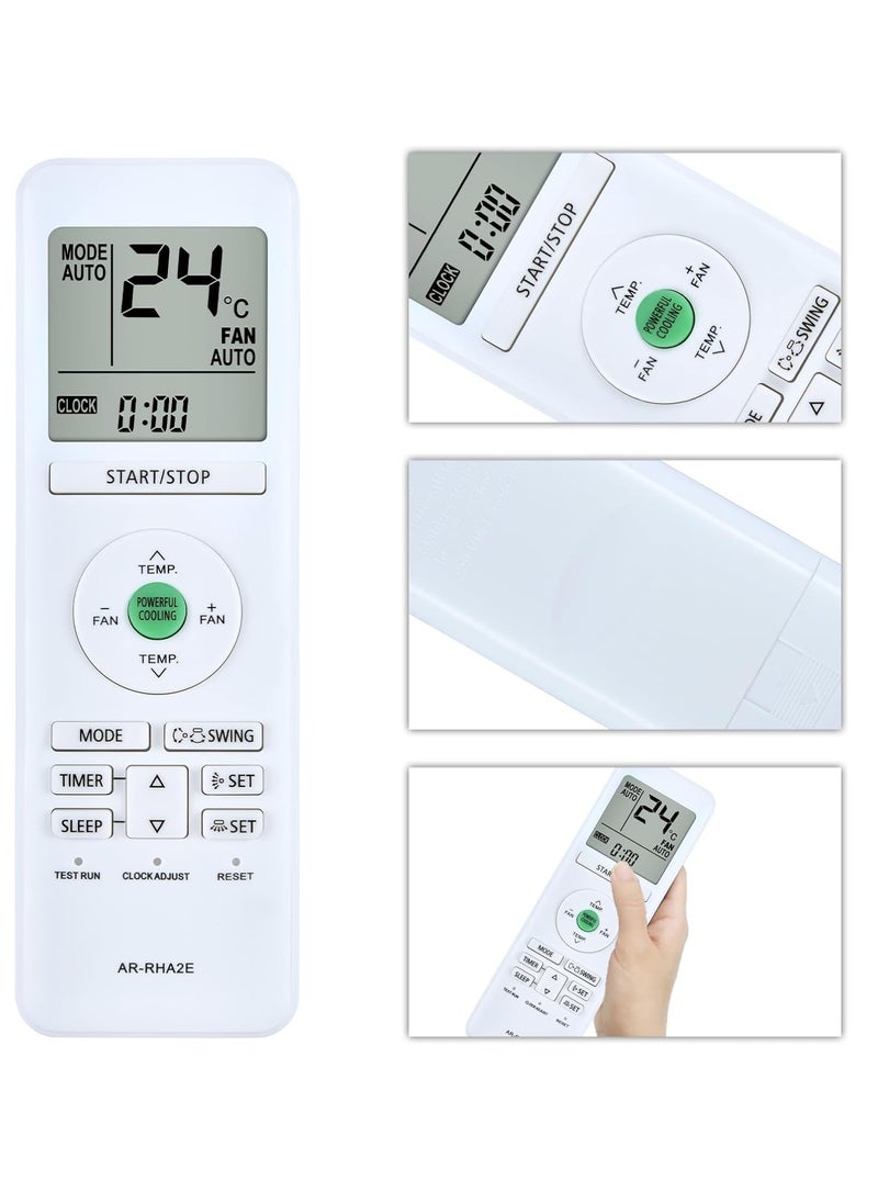 AR-RHA2E Universal Air Conditioner Remote Control – Compatible Replacement for O General AC Units – Easy-to-Use General AC Remote Controller with Long-Range IR Signal, No Setup Required, Ergonomic Design, Instant Cooling Control
