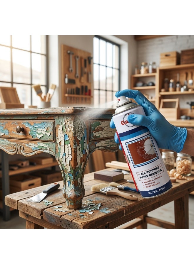 Galaxy Paint Remover Spray - Industrial Strength Fast Acting Water-Rinsable Formula - 400ML Professional Grade Paint Stripper for Metal, Wood & Surfaces - Image 2