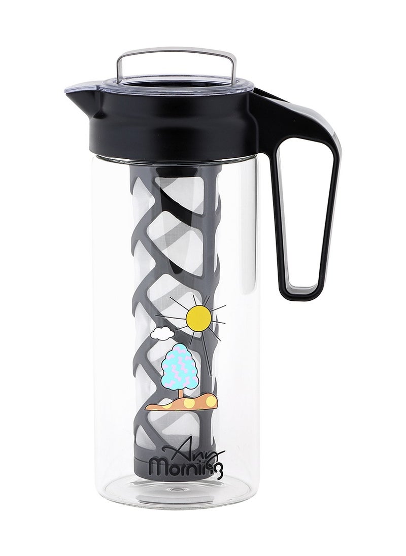 Any Morning Cold Brew Coffee Maker 1300ml, Coffee Brewer for Ice Coffee and Ice Tea, Durable Borosilicate Glass Pitcher  44oz, Removable Mesh Filter - CGJ054  - Image 1