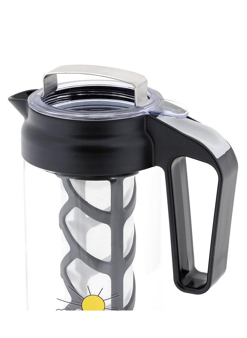 Any Morning - Cold Brew Coffee Maker 1300ml, Coffee Brewer for Ice Coffee and Ice Tea, Durable Borosilicate Glass Pitcher  44oz, Removable Mesh Filter - CGJ054 - Image 1