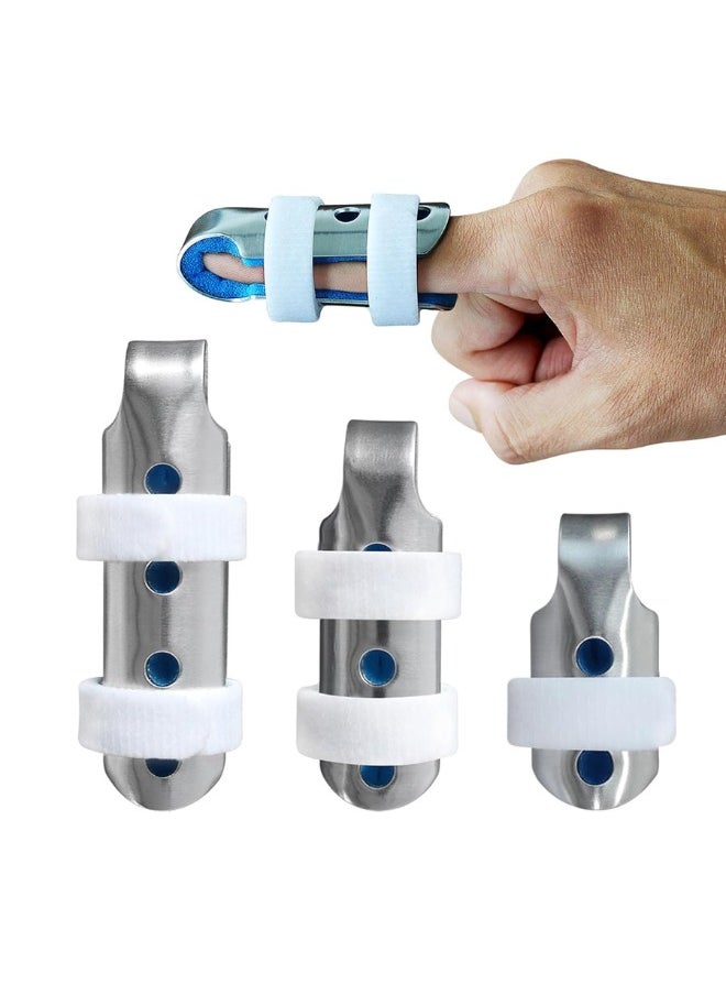 Zentaran Finger Splint Aluminum Finger Support Brace Metal Finger Support for Finger Knuckle Immobilization of Adults and Children Suffering Pain Sprains Strains Arthritis（S/M/L）  - Image 1