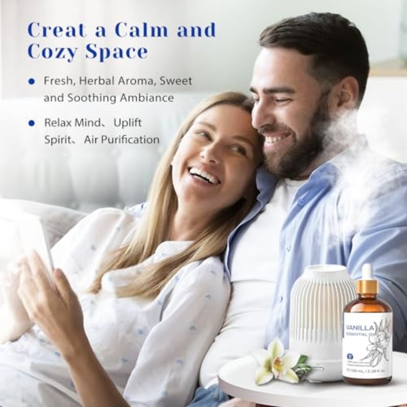 زيت الفانيليا العطري للناشر، زيت الفانيليا الطبيعي النقي للبشرة، صناعة الصابون، صناعة الشموع - 3.38 أونصة سائلة عطر قوي للناشر، الجسم، البشرة، العطور، اللوشن، رائحة صنع صابون الشموع، رائحة حلوة دافئة - Image 2