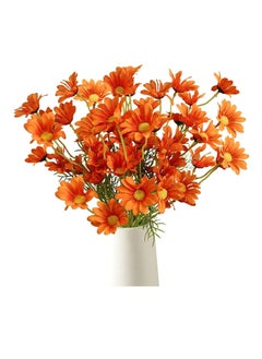 Excefore Artificial Flowers 10 Bundles Multicolor Artificial Daisy Flowers UV Resistant Outdoor Fake Wildflowers with Stems Faux Greenery Shrubs Plants Arrangements for Home Garden Vase Decor  - Image 1