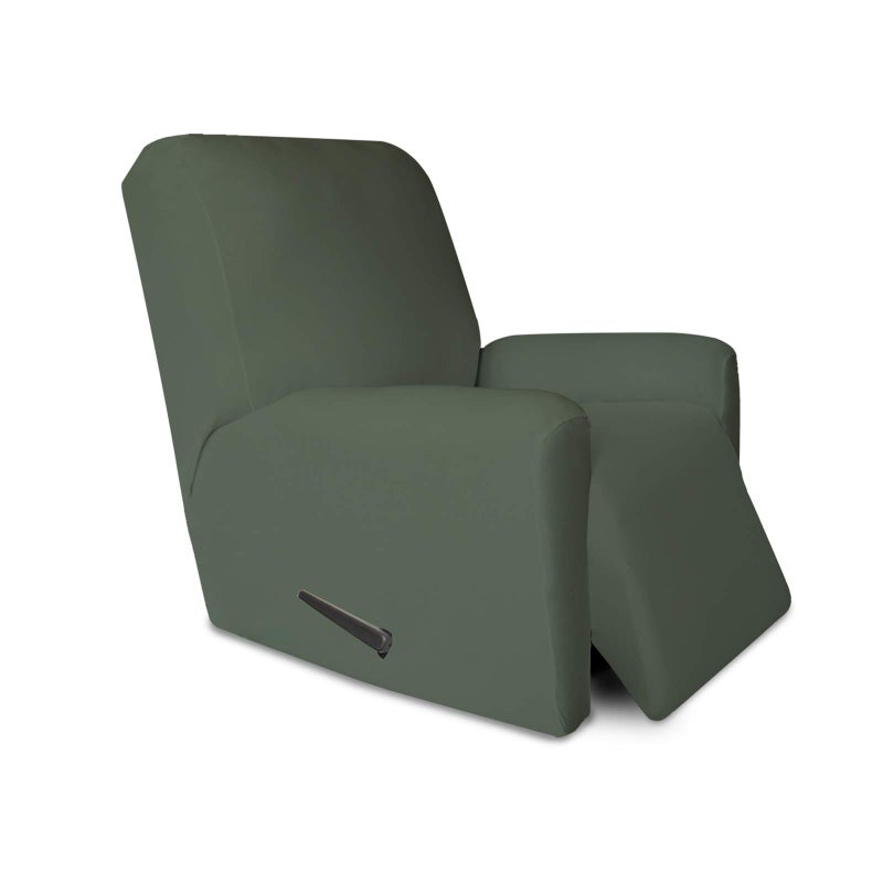 PureFit Super Stretch Chair Sofa Slipcover with Pocket  Spandex Non Slip Soft Couch Sofa Cover Washable Furniture Protector with Elastic Bottom for Kids Pets Recliner Grayish Green
