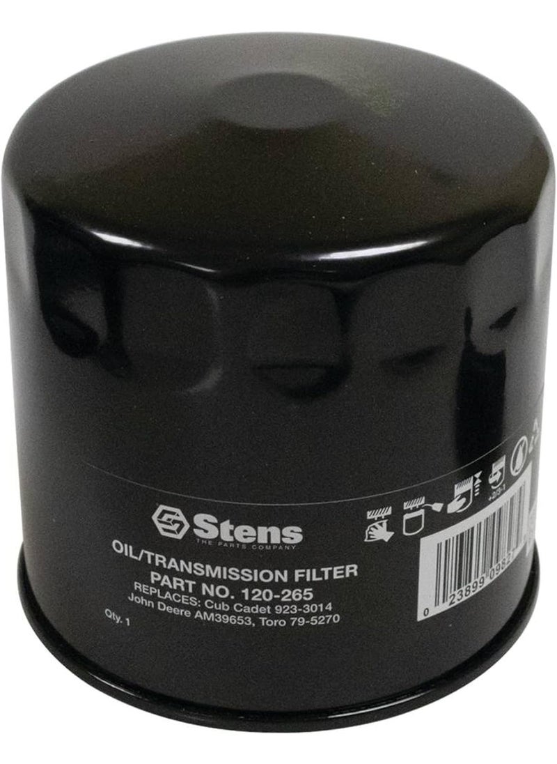 Stens Stens 120265 Transmission Filter Replaces Toro 795270 Cub Cadet 9233014 Ariens 03192800 Bobcat 48045B John Deere AM39653 Toro 1065830 Hitachi AM39653 Cub Cadet 7233014 Black 35 inches  - Image 1
