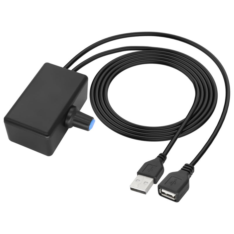 MEIRIYFA USB A Fan Speed Control RegulatorUSB 20 A Male Output to Female Input Fan Speed Control Knob PWM Adjust Wind Speed Module for 524V Fans Motors and Water Pumps