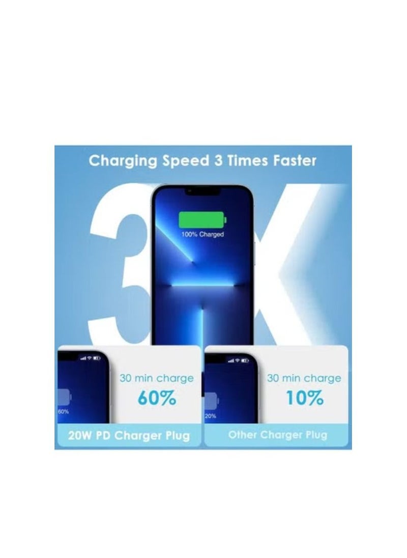 Generic - iPhone 20W Charger 【Apple MFi Certified】 USB C Plug Fast Charge and USB C to Lightning Cable 2M PD Power Adapter Compatible with iPhone 13 Pro Max 13 12 SE2020 11 XR XS Max X 8 Plus iPad Pro Air Mini - Image 1