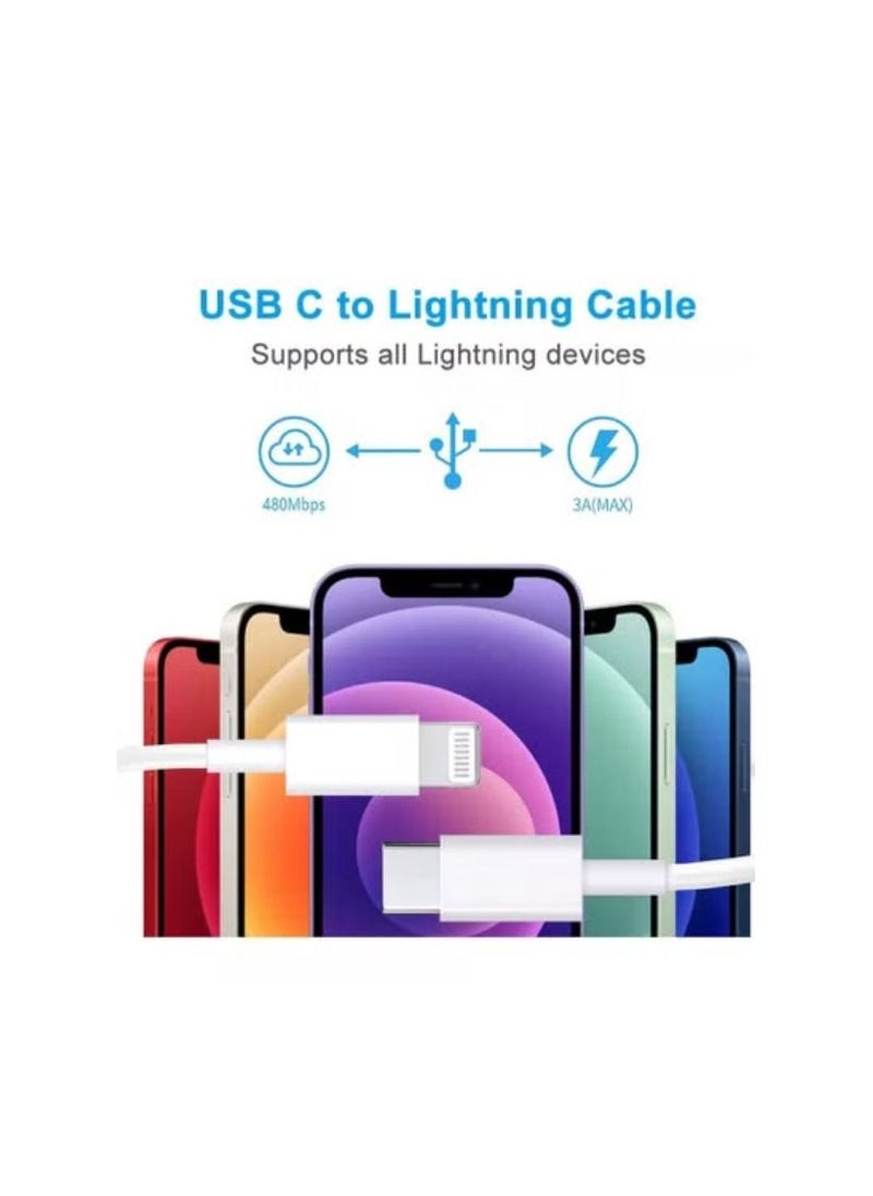 Generic - iPhone 20W Charger 【Apple MFi Certified】 USB C Plug Fast Charge and USB C to Lightning Cable 2M PD Power Adapter Compatible with iPhone 13 Pro Max 13 12 SE2020 11 XR XS Max X 8 Plus iPad Pro Air Mini - Image 1