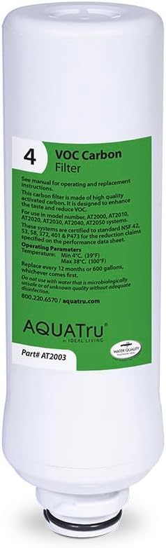 AQUA TRU AquaTru VOC Replacement Filter for AquaTru Classic, Classic Smart, and Under Sink Models - Image 1