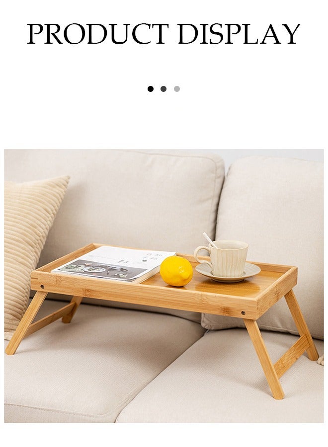 DUNISO طاولة خشبية قابلة للطي، طاولة مربعة قابلة للتعديل، مكتب دراسة، مكتب كمبيوتر، بدون مقبض، مناسبة للابتوب، الدراسة، تناول الطعام، النزهات الداخلية والخارجية، 50 * 30 * 23 سم - Image 4