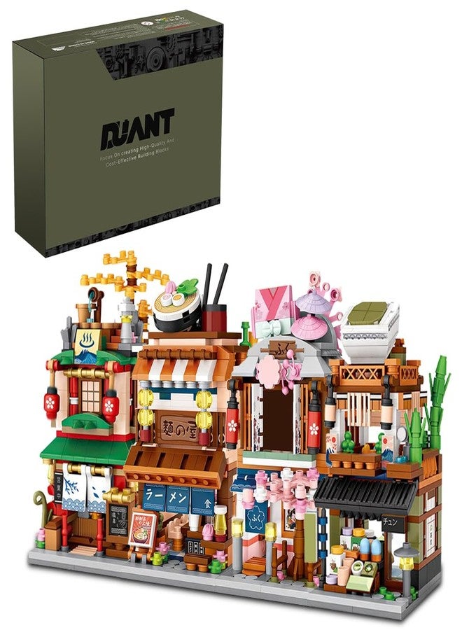 DUANT 39054 Mini Blocks 4 in 1 Japanese Street View House Building Block Kit,1608 Pieces MOC Construction Creative Japan Architecture Model Set, Awesome Building Gift for Adult - Image 1