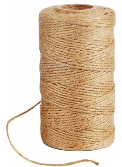 SKY-TOUCH SKY-TOUCH Natural Jute Twine 200M, 3 Ply Garden String Brown Twine 2mm Thickness, Garden Twine for Decoration Garden Floristry DIY Arts Bundling Crafts & Wrapping  - Image 1