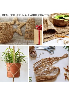 SKY-TOUCH SKY-TOUCH Natural Jute Twine 200M, 3 Ply Garden String Brown Twine 2mm Thickness, Garden Twine for Decoration Garden Floristry DIY Arts Bundling Crafts & Wrapping  - Image 3