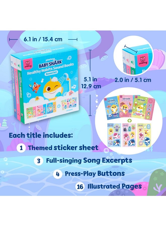 Pinkfong [4BTN] Pinkfong Baby Shark Healthy Habits Sound Books Boxed Set | Potty Time, Brush Your Teeth & Bath Time | Musical Learning Toy for Toddlers 1-3 | Baby Shark Birthday - Image 2