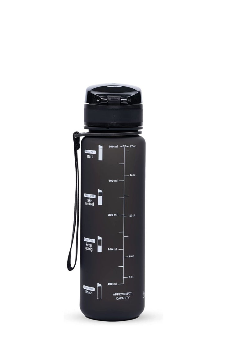 LA' PRECIOUS - 500ml Water Bottle for Adults and Kids - USA Tritan Material Non-Toxic BPA Free - Fast Flow - Flip Top Leak Proof Lid and One Click Open - Image 1