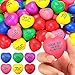 Liliful 100 Pcs Heart Stress Balls Bulk 16 Motivational Mini Thank You Inspirational Foam Squeeze Balls Rainbow Colors Party Gifts for Adults Kids Students Office Supplies - Image 2
