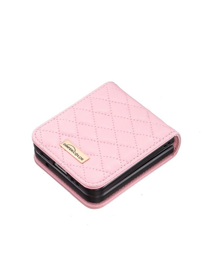 اس-توب جراب هاتف Samsung Galaxy Z Flip5 من الجلد الأنيق ذو الملمس المعيني - Image 5