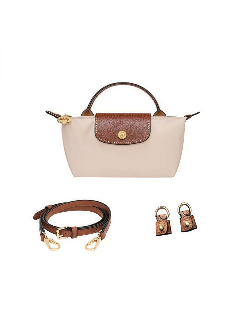 Longchamp Women's Mini handbag,Crossbody Bags,Shoulder Bag Shoulder strap with buckle,Paper White Classic Style  - Image 1
