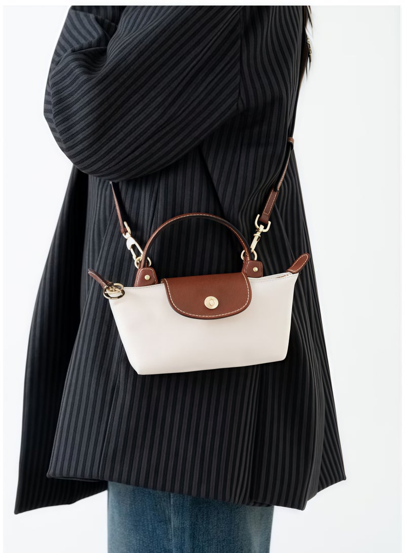 Longchamp Women's Mini handbag,Crossbody Bags,Shoulder Bag Shoulder strap with buckle,Paper White Classic Style  - Image 2
